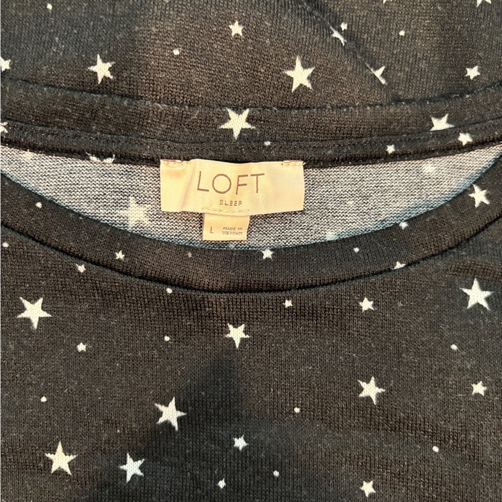 Loft Ladies Black Star Pajamas Size L - Picture 2 of 3